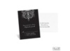 Damask Heart Respond Card and Envelope - Black