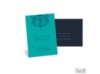 Damask Heart Respond Card and Envelope - Peacock