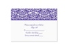 Damask Panel Response Card and Envelope