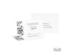 Vine Monogram Response Card and Envelope - White