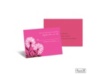 Whimsical Floral Response Card and Envelope - Fuchsia