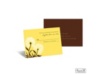 Whimsical Floral Response Card and Envelope - Canary