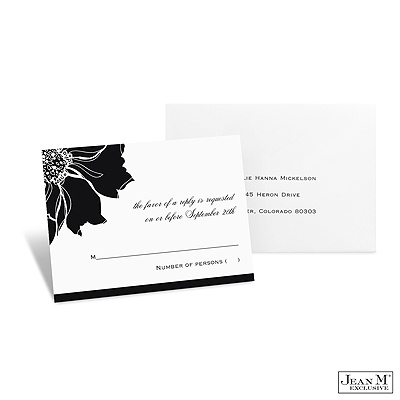 Floral Focus Response Card and Envelope