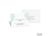 Layered Filigree Monogram Response Card and Envelope - Aqua