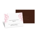 Layered Filigree Monogram Response Card and Envelope - Salmon