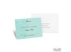 Two-Tone Damask Background Response Card and Envelope - Aqua
