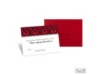 Two-Color Damask Response Card and Envelope - Black and Cherry Red