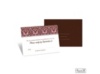 Two-Color Damask Response Card and Envelope - Espresso and Salmon