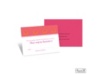 Two-Color Damask Response Card and Envelope - Fuchsia and Poppy