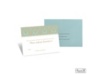 Two-Color Damask Response Card and Envelope - Champagne and Aqua