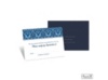 Two-Color Damask Response Card and Envelope - Midnight and Cornflower