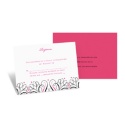 Mod Medallion Response Card and Envelope - Fuchsia