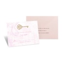 Key to My Heart Response Card and Envelope - Bubble Gum