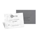 Key to My Heart Response Card and Envelope - Pewter