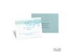 Blossoming Monogram Response Card and Envelope - Aqua