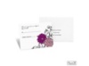 Retro Posies Response Card and Envelope - Amethyst
