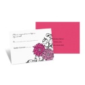 Retro Posies Response Card and Envelope - Bubble Gum