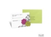 Retro Posies Response Card and Envelope - Fuchsia