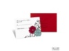 Retro Posies Response Card and Envelope - Merlot