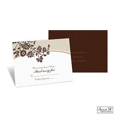 Garden Trellis Designs on Garden Trellis Response Card And Envelope   Espresso   Midesign