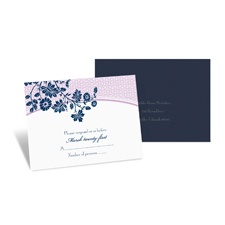 Garden Trellis Response Card and Envelope - Midnight