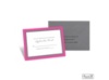 Bold Double Border Response Card and Envelope - Fuchsia