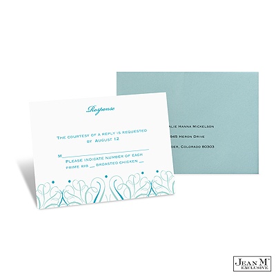 Mod Medallion Response Card and Envelope - Palm