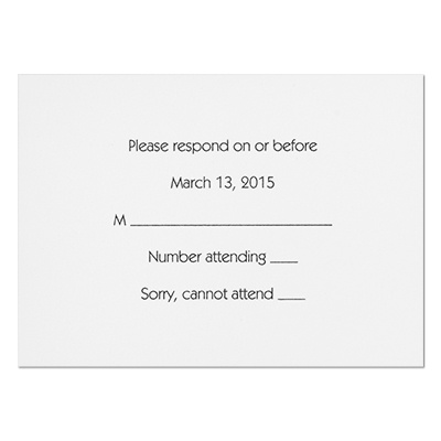 White Response Card and Envelope