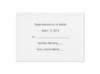 White Response Card and Envelope