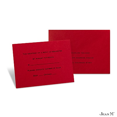 Merlot Response Card and Envelope