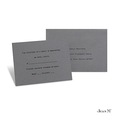 Pewter Response Card and Envelope