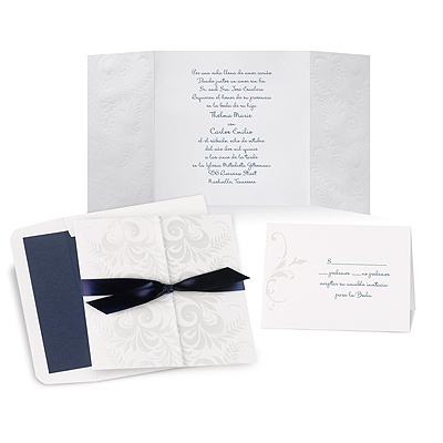 Pearl Flourishes Wedding Invitation