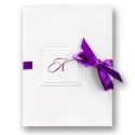 Beribboned Monogram Wedding Invitation