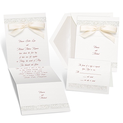 Lavish Pearl Wedding Invitation