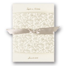 Shimmering Floral Wedding Invitation