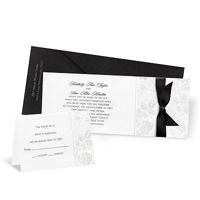 Sleek Shimmer Wedding Invitation