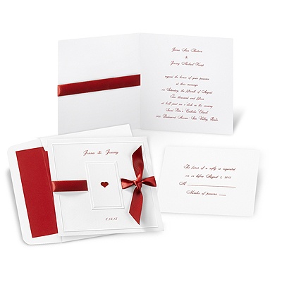 Ribboned Romance Wedding Invitation