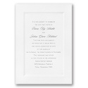 White Triple Frame Wedding Invitation