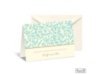 Vintage Damask Note Card and Envelope - Aqua