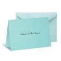 Aqua Shimmer Note Card and Envelope