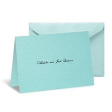 Aqua Shimmer Note Card and Envelope