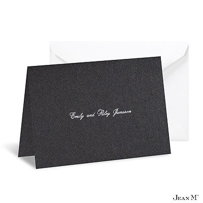 Black Shimmer Note Card and Envelope