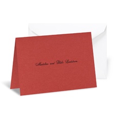 Red Shimmer Note Card and Envelope