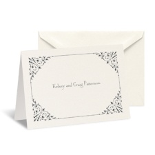 Elegant Precision Note Card and Envelope
