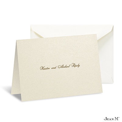 Champagne Shimmer Note Card and Envelope