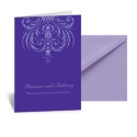 Damask Heart Note Card and Envelope - Orchid