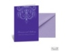 Damask Heart Note Card and Envelope - Orchid