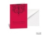 Damask Heart Note Card and Envelope - Velvet