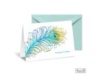 Peacock Feather Note Card and Envelope