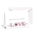 Artistic Poetry Note Card and Envelope - Bubble Gum